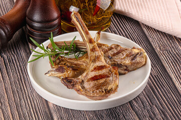 Delicous Grilled square rib of lamb