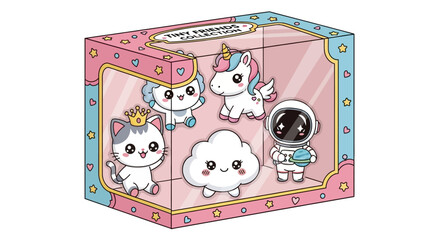 Kawaii Friends Collection Box Cute Character Set