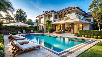 Fototapeta premium Swimming Pool House Images 