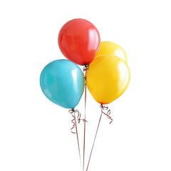 Colorful balloons bunch, celebration, studio, dark background, party decor