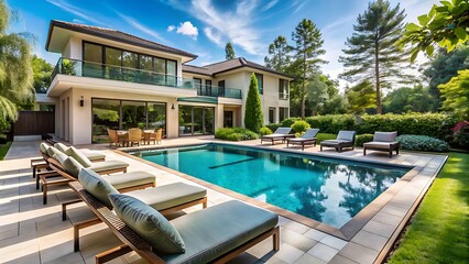 Fototapeta premium Swimming Pool House Images 