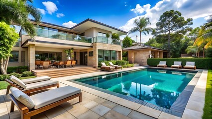 Fototapeta premium Swimming Pool House Images 