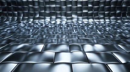 Naklejka premium Metallic Texture with Wavy Surface Reflection in Modern Abstract Design for Creative Projects and Customized Backgrounds