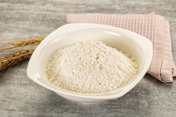 Wheat flour for cooking in the bowl