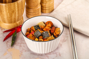 Japanese snack - Chili mame arare cracker