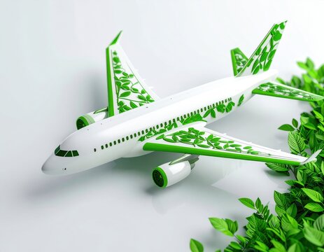 Eco Friendly Airplane Model With Green Design