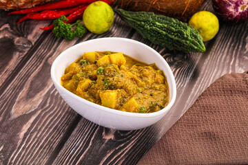 Aloo masala with green peas