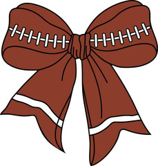football Coquette Bow Svg