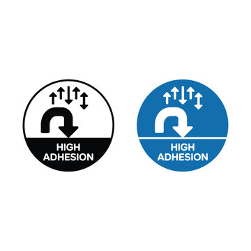 High adhesion symbol with upward arrows
