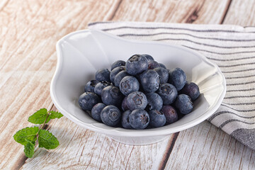 Raw ripe sweet and juicy blueberry