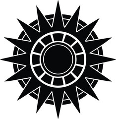 sun and moon on transparent background 