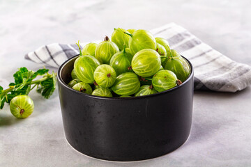 Ripe sweet juicy green gooseberry