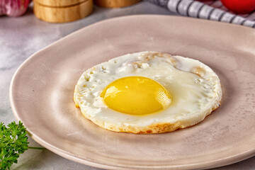 Roasted one egg for breakfast