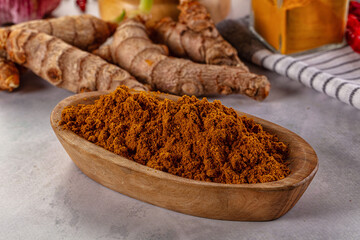 Indian spices - Curry powder heap