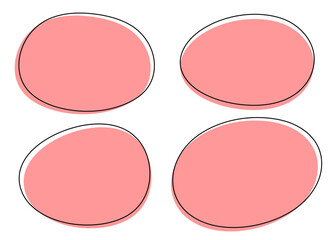 geometric liquid shapes pack, Pink Organic Geometric Liquid Ovals