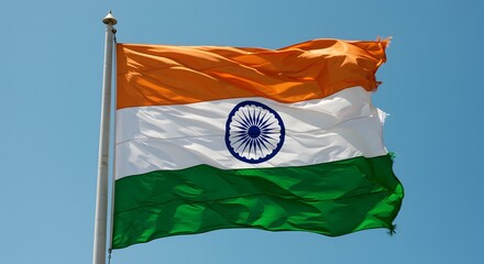 Indian flag waving proudly