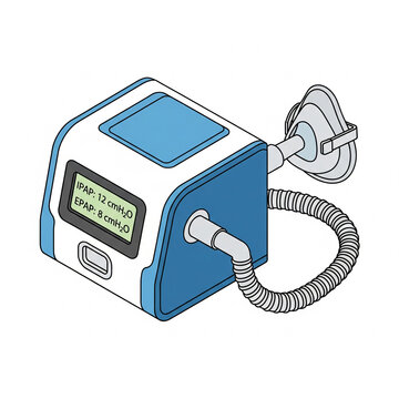 BIPAP Machine Isometric Icon