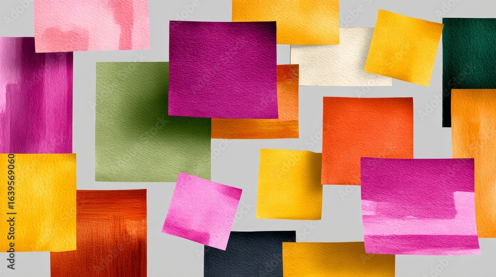 Poster collage of colorful squares with a watermark that reads 