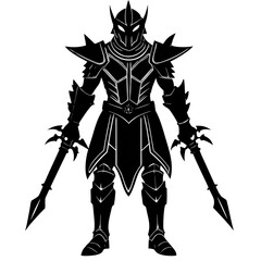 Obraz premium knight with sword and shield