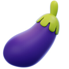Eggplant 3D Icon.