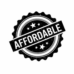 Obraz premium Affordable grunge stamp seal, a vector business illustration