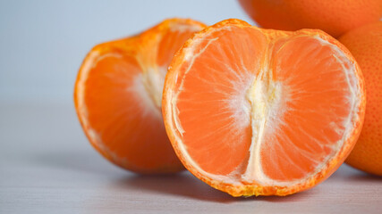 Fresh oranges isolated on white background