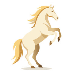 running horse isolated on white