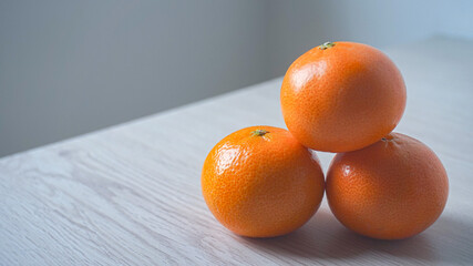 Fresh oranges isolated on white background