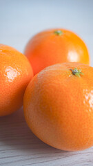 Fresh oranges isolated on white background