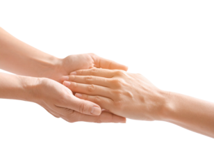 hands clasped together tightly in a gesture of anxiety,