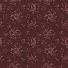Purple elegant floral seamless pattern