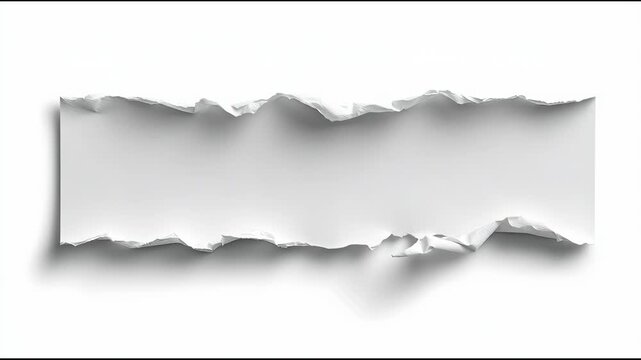 Creative paper tearing art showing white blank space for text or design ideas in a minimalistic style
