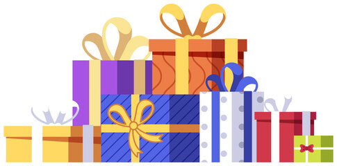 christmas colorful gift boxes present