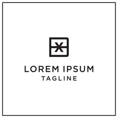 Fototapeta premium bx or xb square logo 