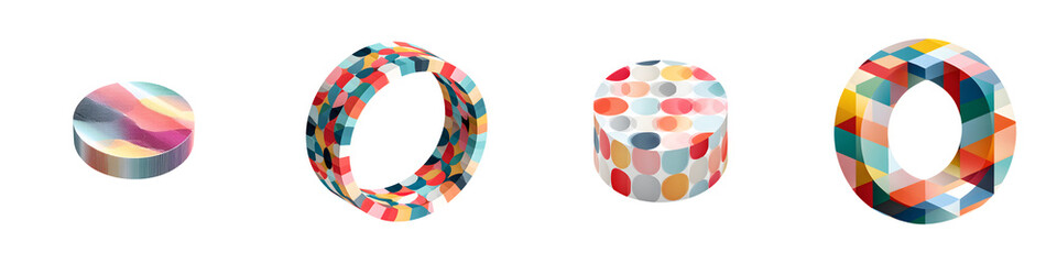 Obraz premium Abstract Circular Shapes - Colorful Round Design Elements
