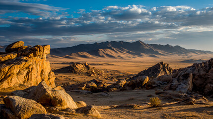 Photograph of the Mongolian desert
