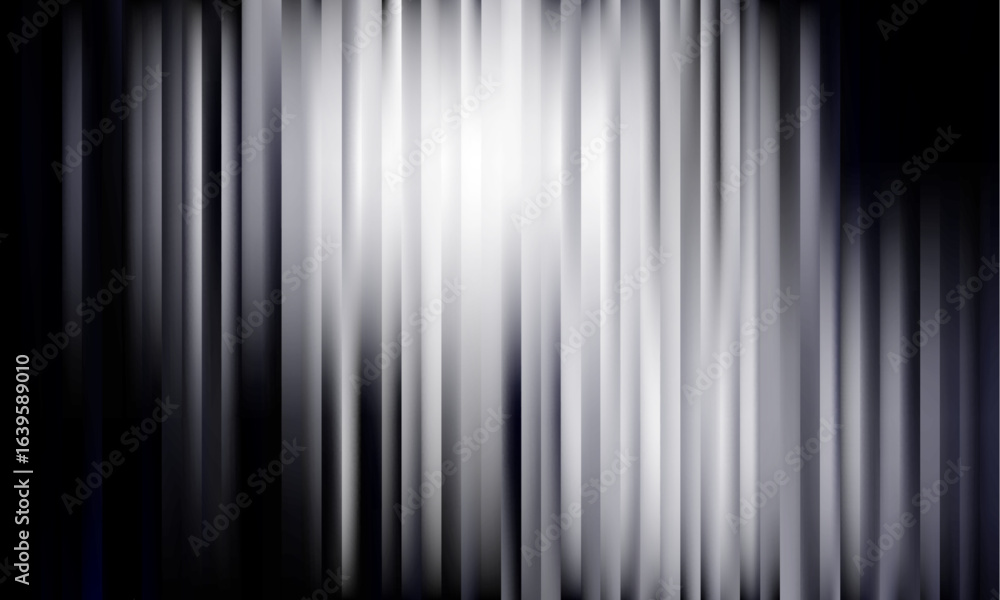 Poster corrugated iridescent glass background with gradient ribbed abstract design and monochrome vector pa