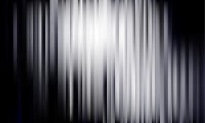Corrugated iridescent glass background with gradient ribbed abstract design and monochrome vector pattern. Color effect with neon line blur and