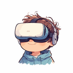 Virtual Reality illustration very cool design