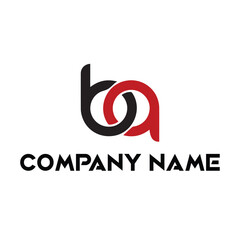 AB Letter mark Logo Design Modern Minimal Vector Monogram