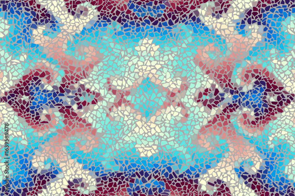 Aufkleber bright abstract mosaic seamless pattern. vector background. endless texture. ceramic tile fragments.