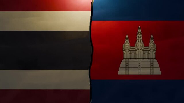 Thailand vs cambodia country national siam vs khmer asia asean map broken government politic international border southeast asia war battle soldier thailand cambodia military thailand cambodia border