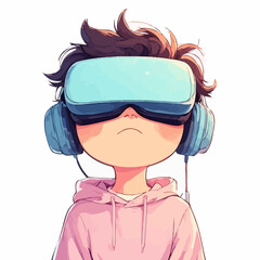 Virtual Reality illustration very cool design