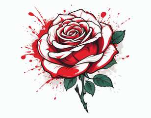 Beautiful color Rose logo vector, attractive style 