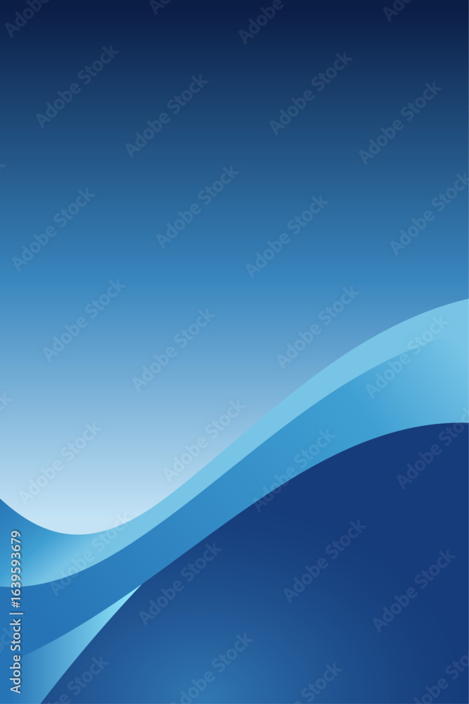 Aufkleber blue wave layer modern background with white space for text and message. vector illustration.