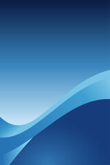 Blue wave layer modern background with white space for text and message. vector illustration.