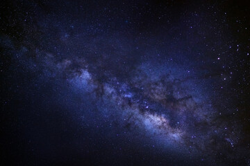 Milky way galaxy with stars and space dust in the universe, Long exposure photograph, with grain.