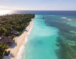 Fototapeta premium view of the sea and beach