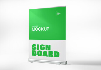Advertising Street Signboard Mockup Template