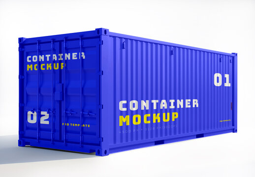 Commercial Shipping Container Mockup